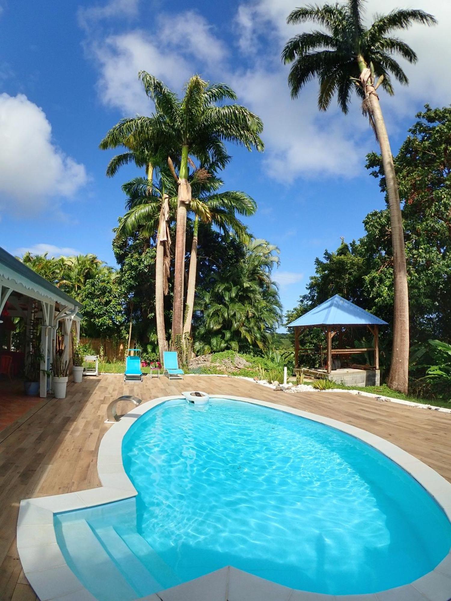 Gite Kaz A Topaze, Piscine, Jardin Tropical Sainte-Rose Zewnętrze zdjęcie
